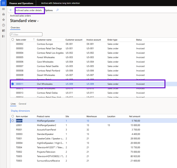 Archiving Dynamics 365 Finance Sales orders Guide – D365FOAdviceTips